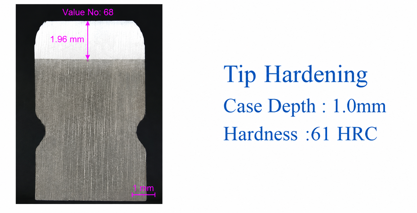 Tip Hardening Micrograph