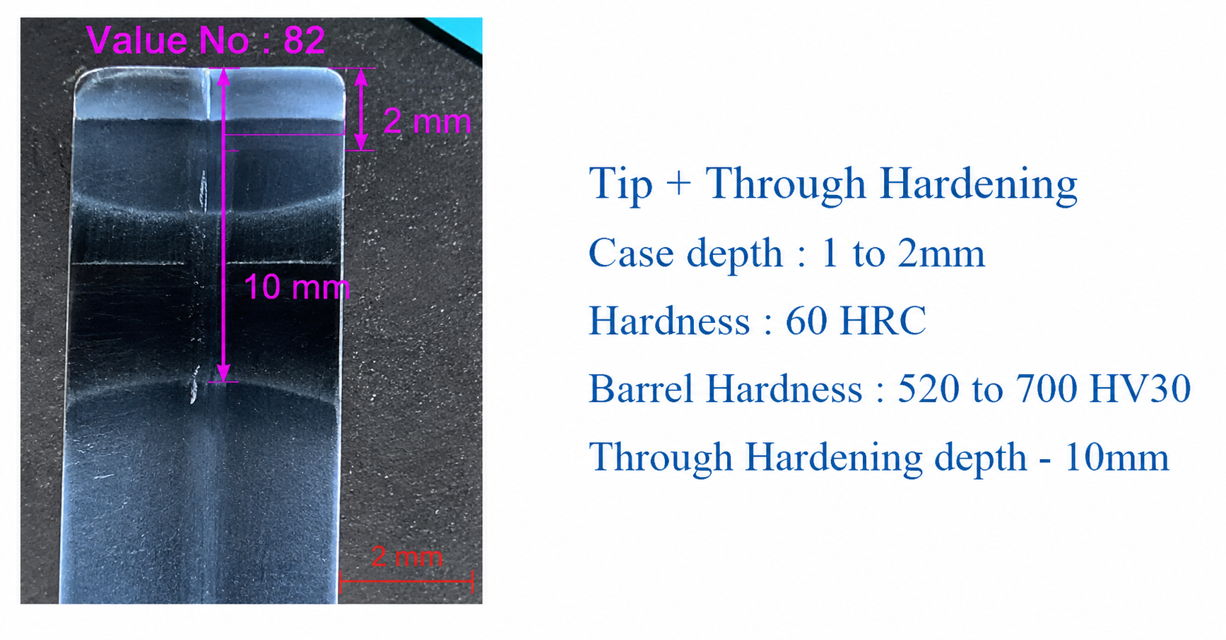 Tip + Through Hardening Micrograph